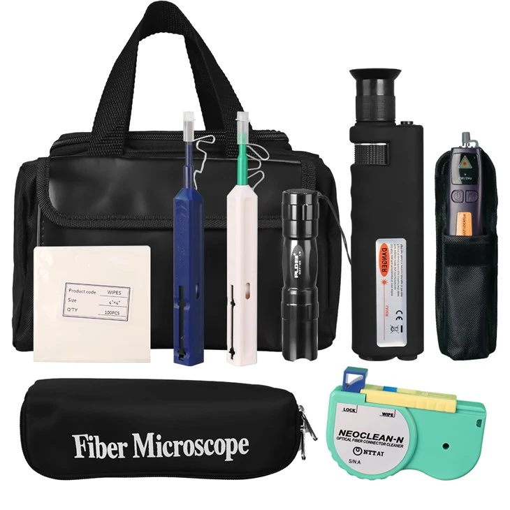 Kit di strumenti di ispezione e pulizia in fibra ottica